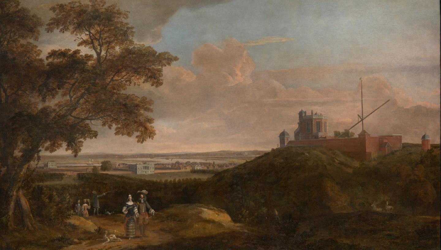 17th century painting of the Royal Observatory and Greenwich Park