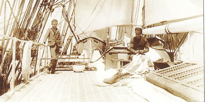 Crew members during voyage 