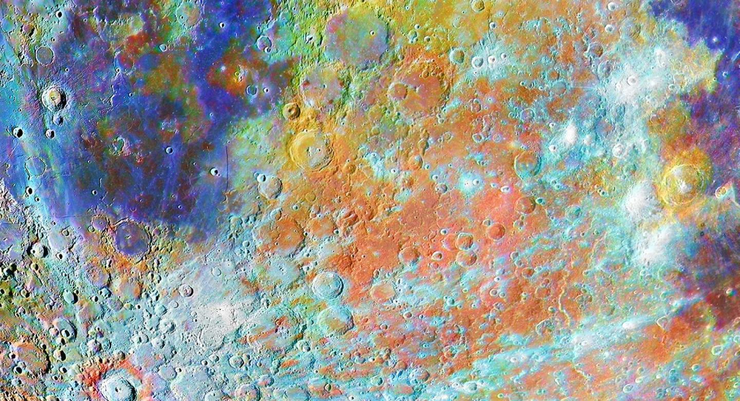 Tycho Crater Region with Colours © Alain Paillou