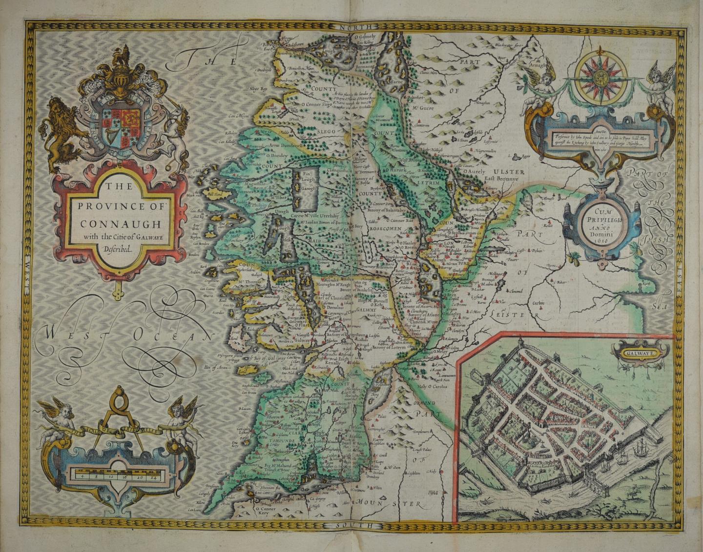 A historical map of Connaught from John Speed's Theatre of the Empire of Great Britaine