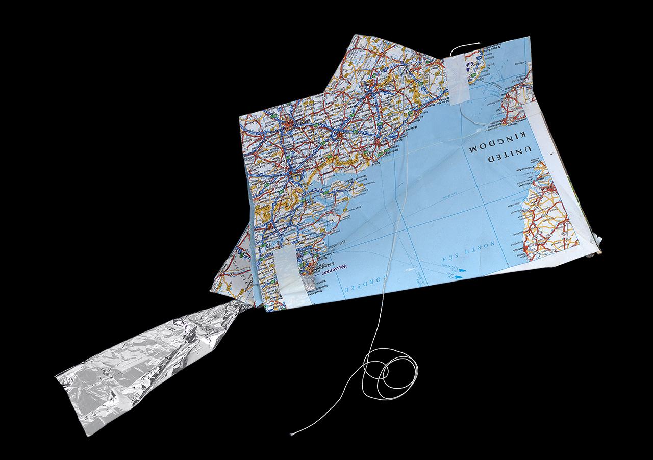 kite made from a map