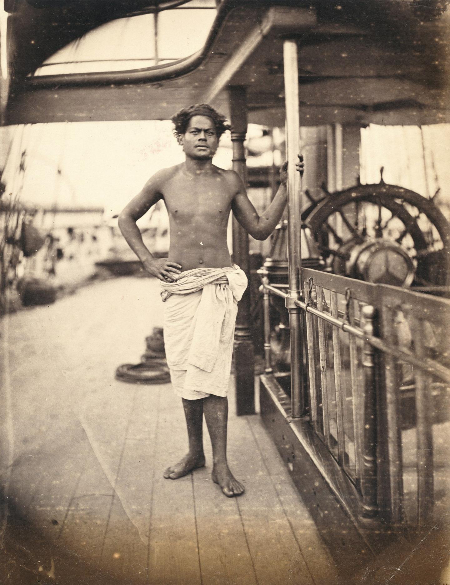 Photograph of the Tongan navigator who guided Challenger through the reefs. 