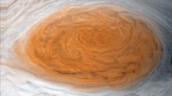 Jupiter's Great Red Spot made from JunoCam images