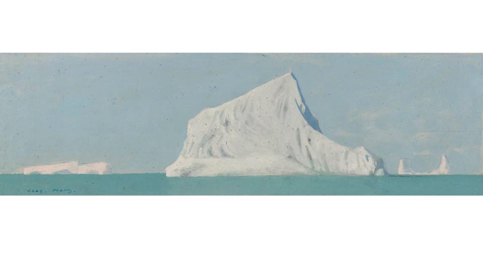 3 icebergs, painting at National Maritime Museum