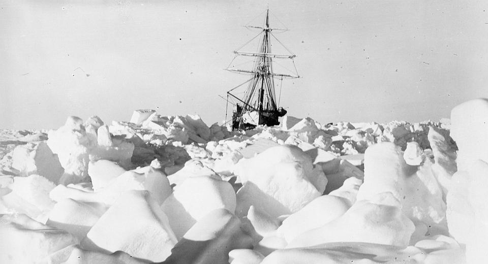 Shackleton's Endurance stuck in the ice