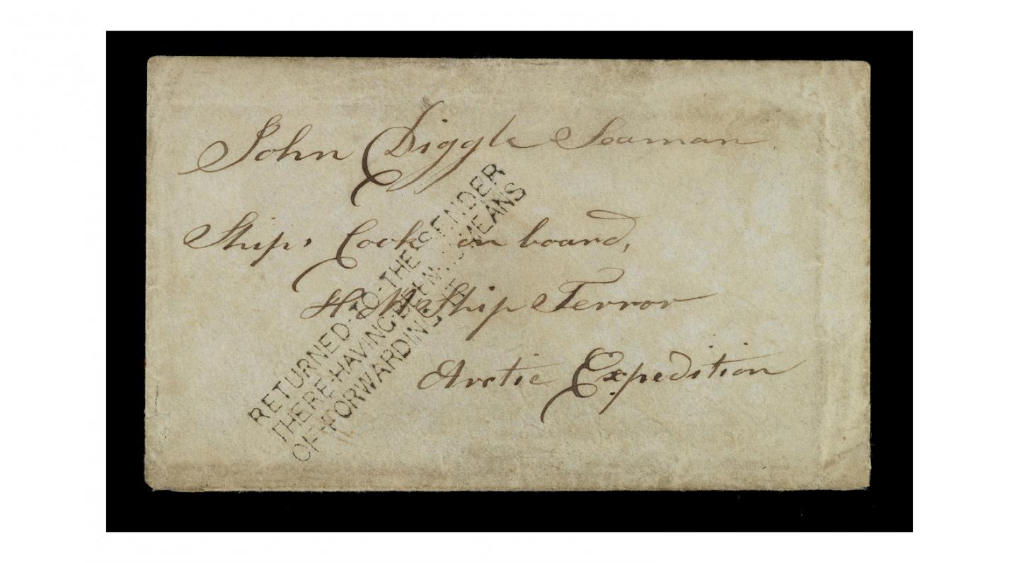 Returned envelope of letter to John Diggle of the Franklin expedition