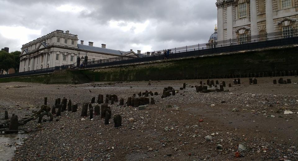 View of the jetty at Greenwich, looking up the foreshore