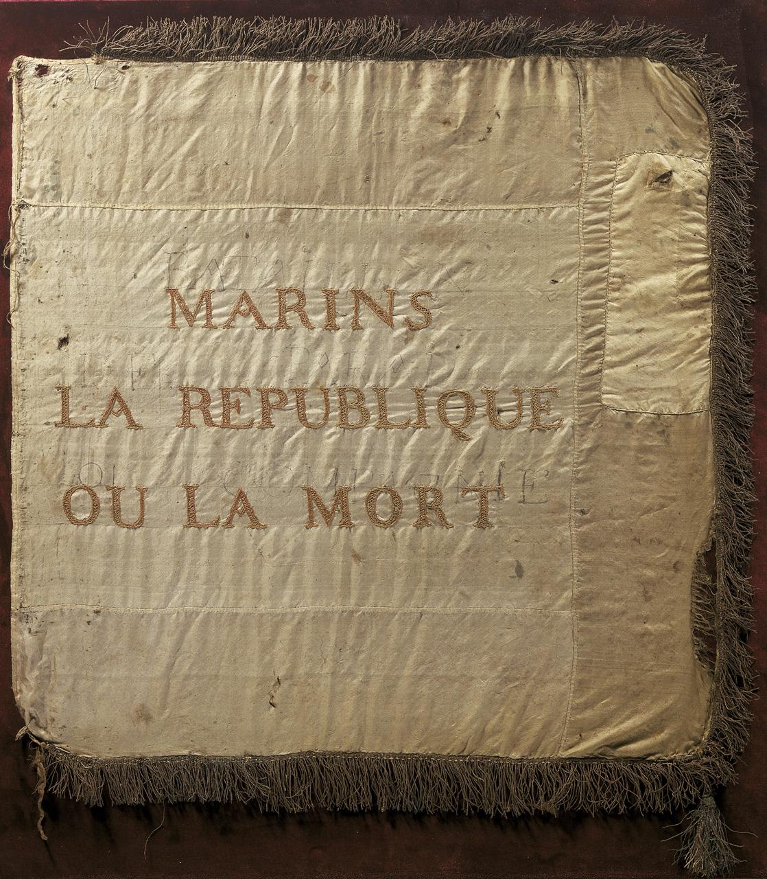 French republican banner captured during the Battle of the Glorious First of June 1794