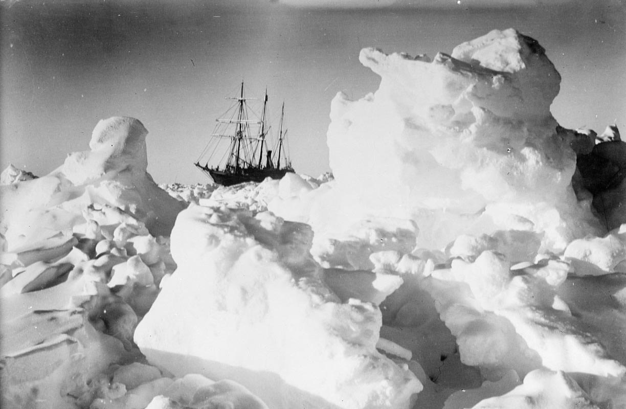 Shackleton's Endurance stuck in the ice, by James Francis Hurley