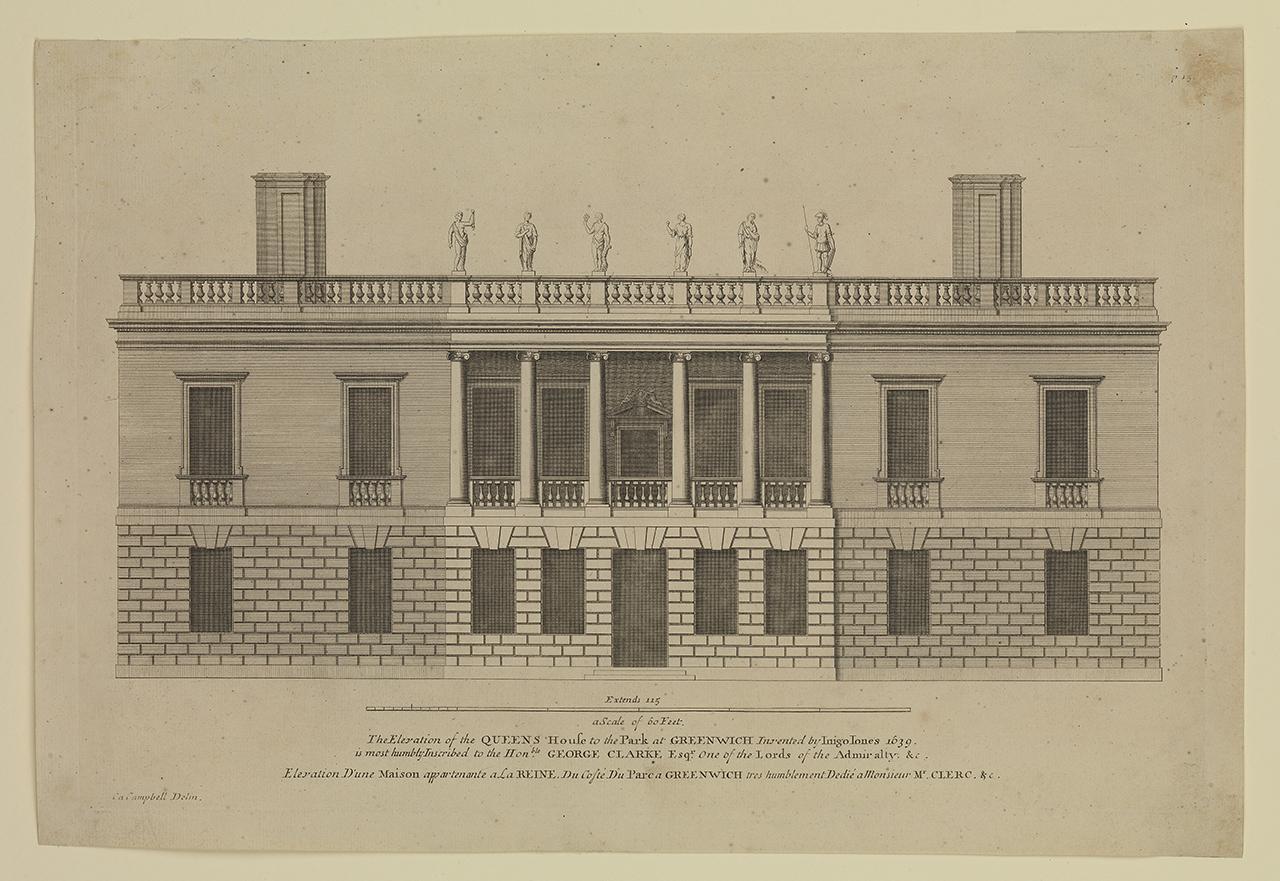 The Elevation of the Queens House to the Park