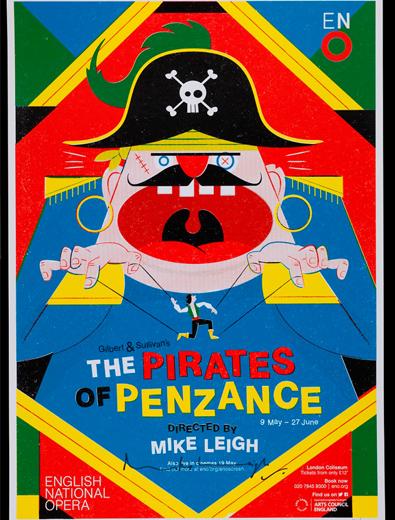 Poster for the Pirates of Penzance at the English National Opera