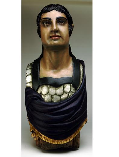 A Roman soldier depicted on a nineteenth-century figurehead