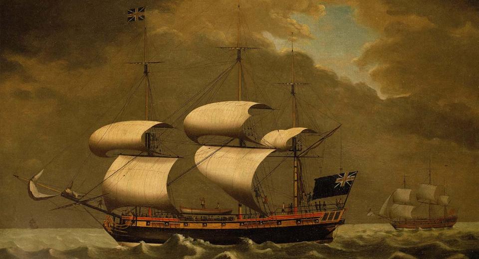 A Liverpool ship believed to have been involved in the slave trade 