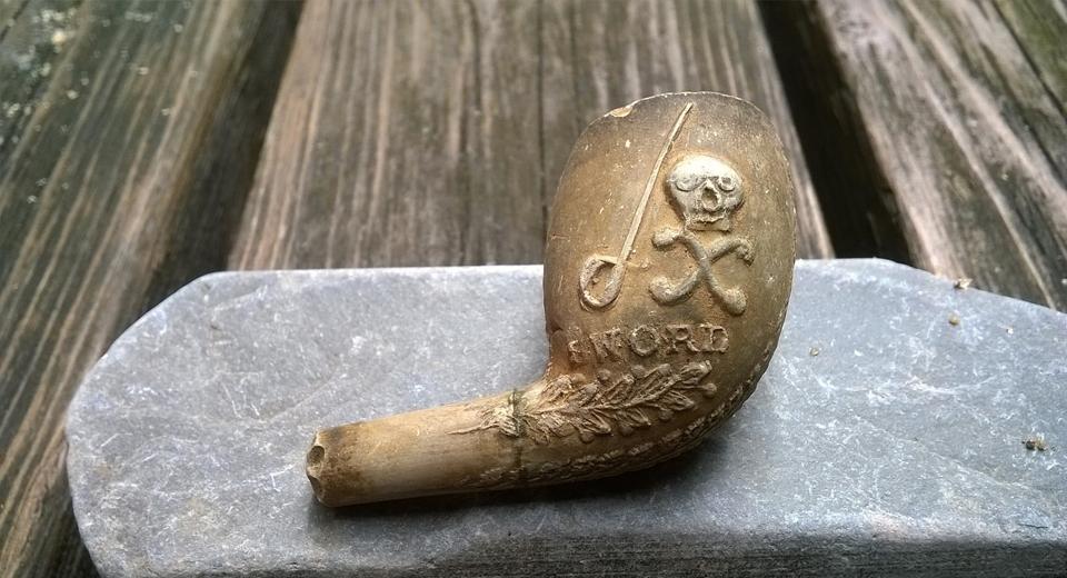 19th century clay pipe bowl found at Canon Street 