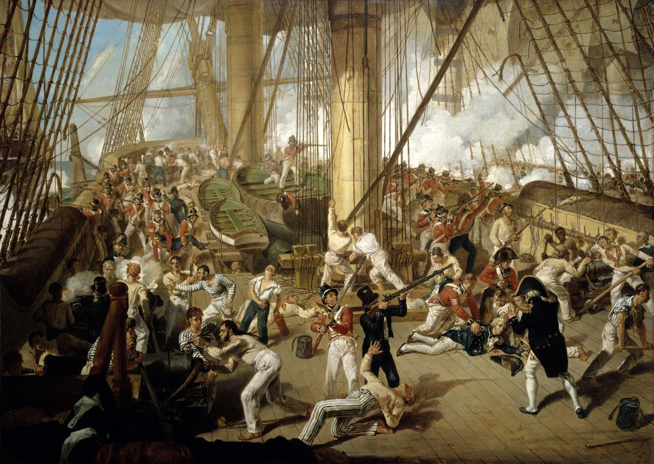 The Fall of Nelson, Battle of Trafalgar, 21 October 1805 © National Maritime Museum, Greenwich, London.