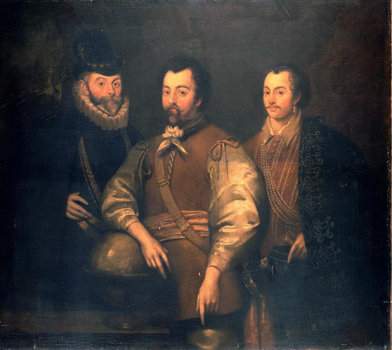 Thomas Cavendish (1560-92), Sir Francis Drake (1540-96) and Sir John Hawkins (1532-95)