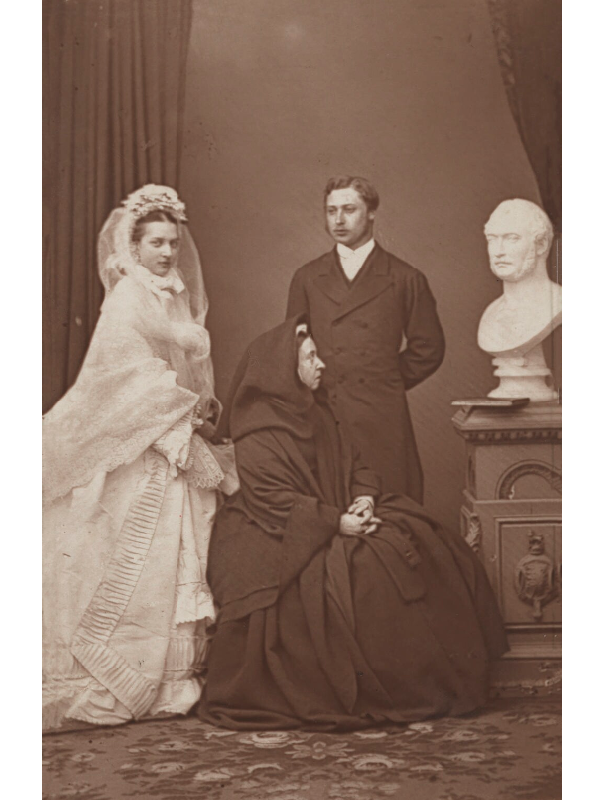 Alexandra, Princess of Wales, Queen Victoria and Albert Edward, Prince of Wales (later Edward VII) by John Jabez Edwin Mayall 