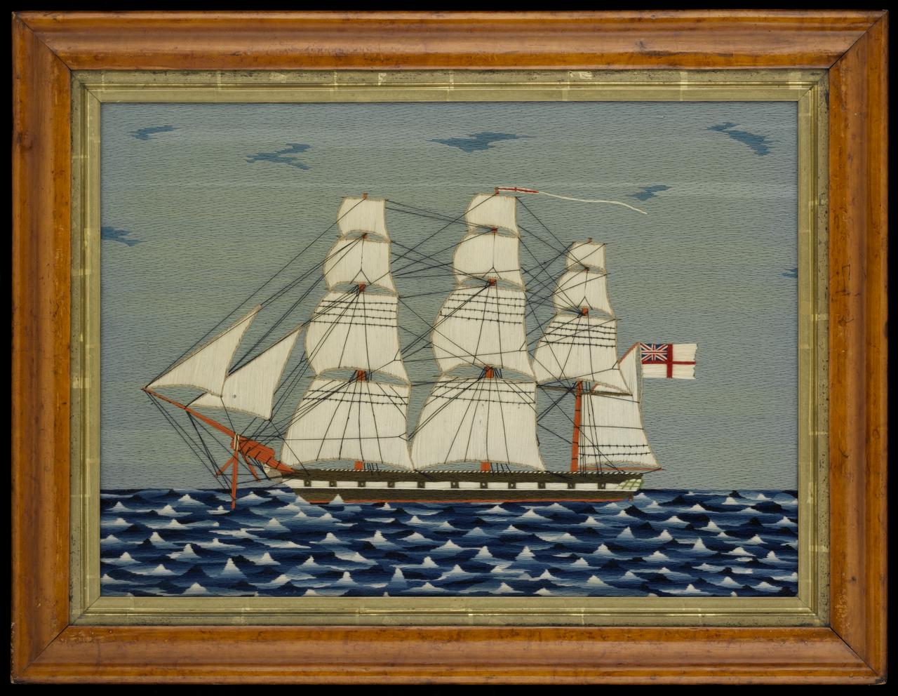 HMS 'Challenger' embroidery by David Joseph Mead