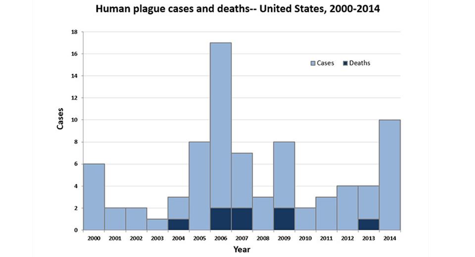 CDC data on recent cases of Plague in the USA