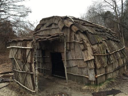 A we-tu - a winter home - at the Wampanoag homesite on Plimoth Plantation