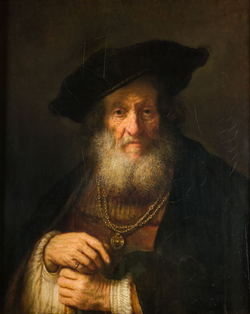 The Old Rabbi, by Rembrandt. From the Woburn Abbey Collection The Old Rabbi, by Rembrandt. From the Woburn Abbey Collection