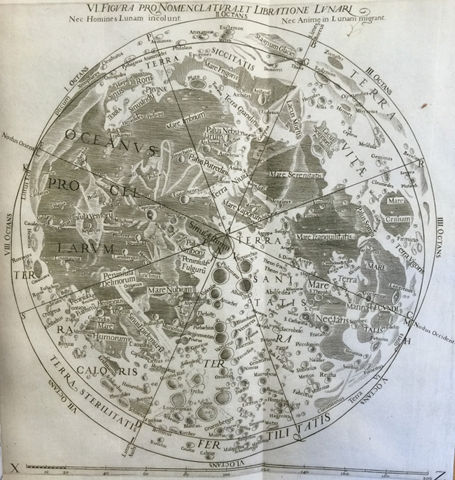 Map of the Moon from Giovanni Riccioli's Almagestum novum