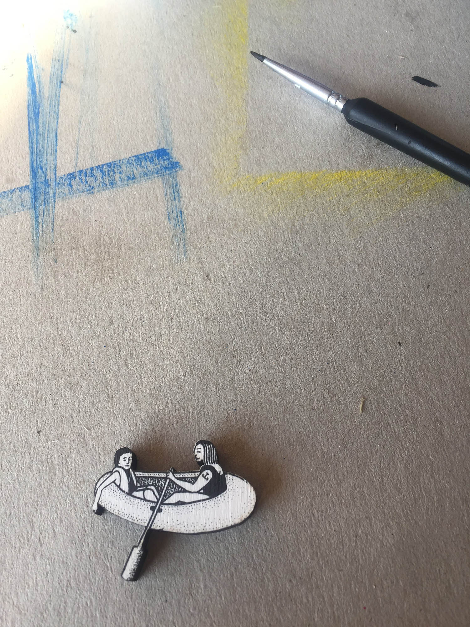 Tom Berry illustration in progress: land and sea Image of Tom Berry illustration in progress