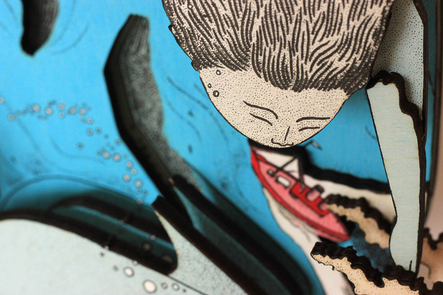 Tom Berry artwork detail: moving by sea Image of Tom Berry artwork: moving by sea