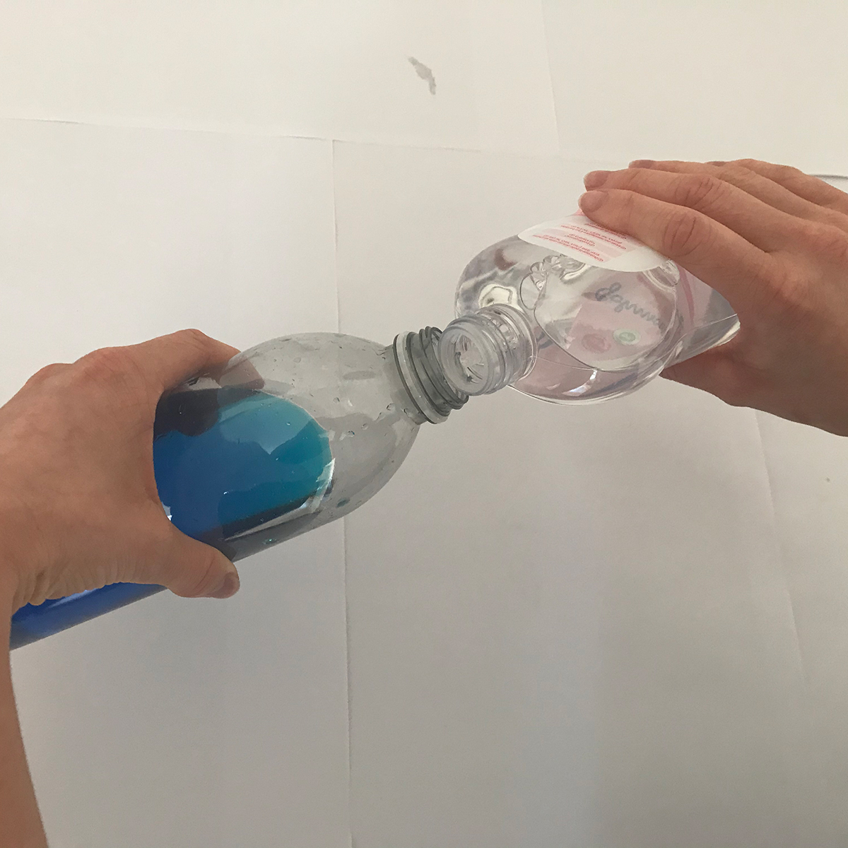 add the baby oil to the bottle add the baby oil to the bottle