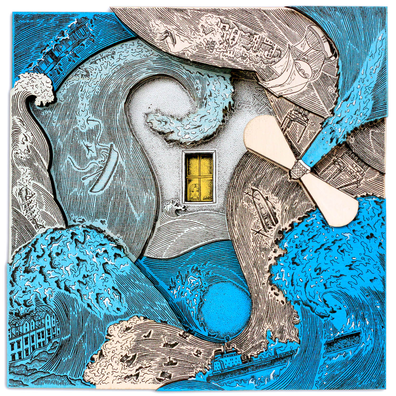 Tom Berry artwork: the power of the sea Image of Tom Berry artwork: the power of the sea