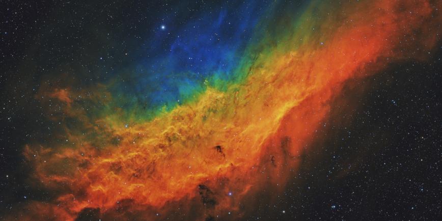 Rainbow image of the California Nebulae