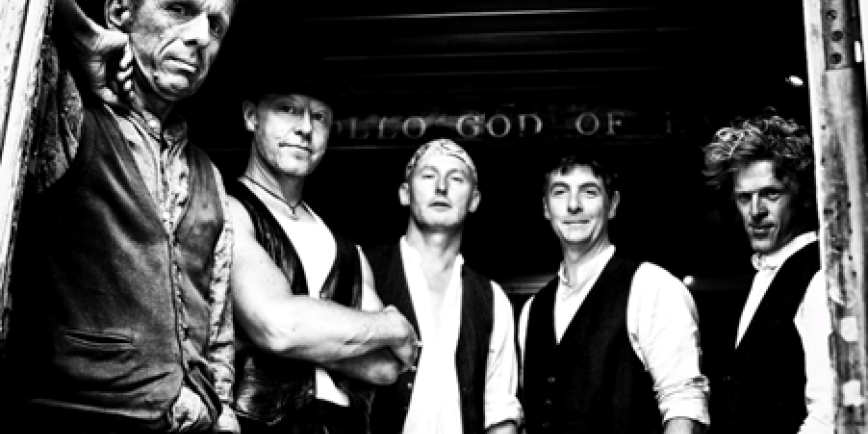 Image of The Salts - five men looking at the camera, in black and white tone