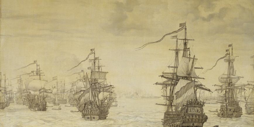 A pen portrait of ships at sail