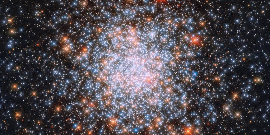 A collection of multi coloured stars seen by the Hubble Space Telescope