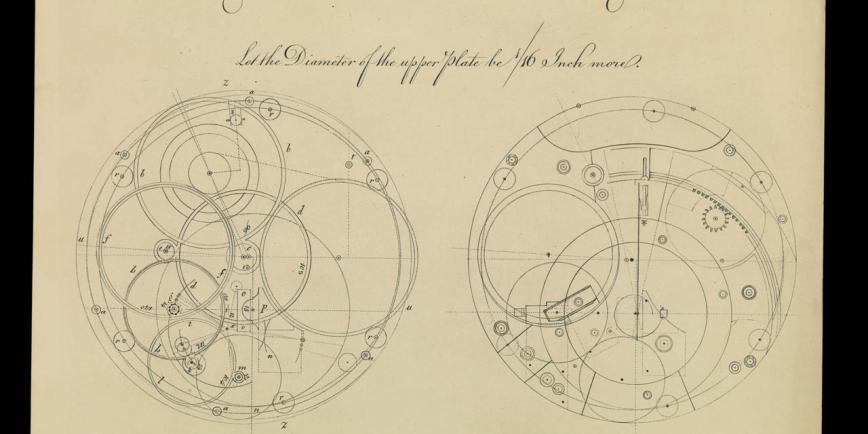 A diagram of John Harrison's fourth marine timekeeper