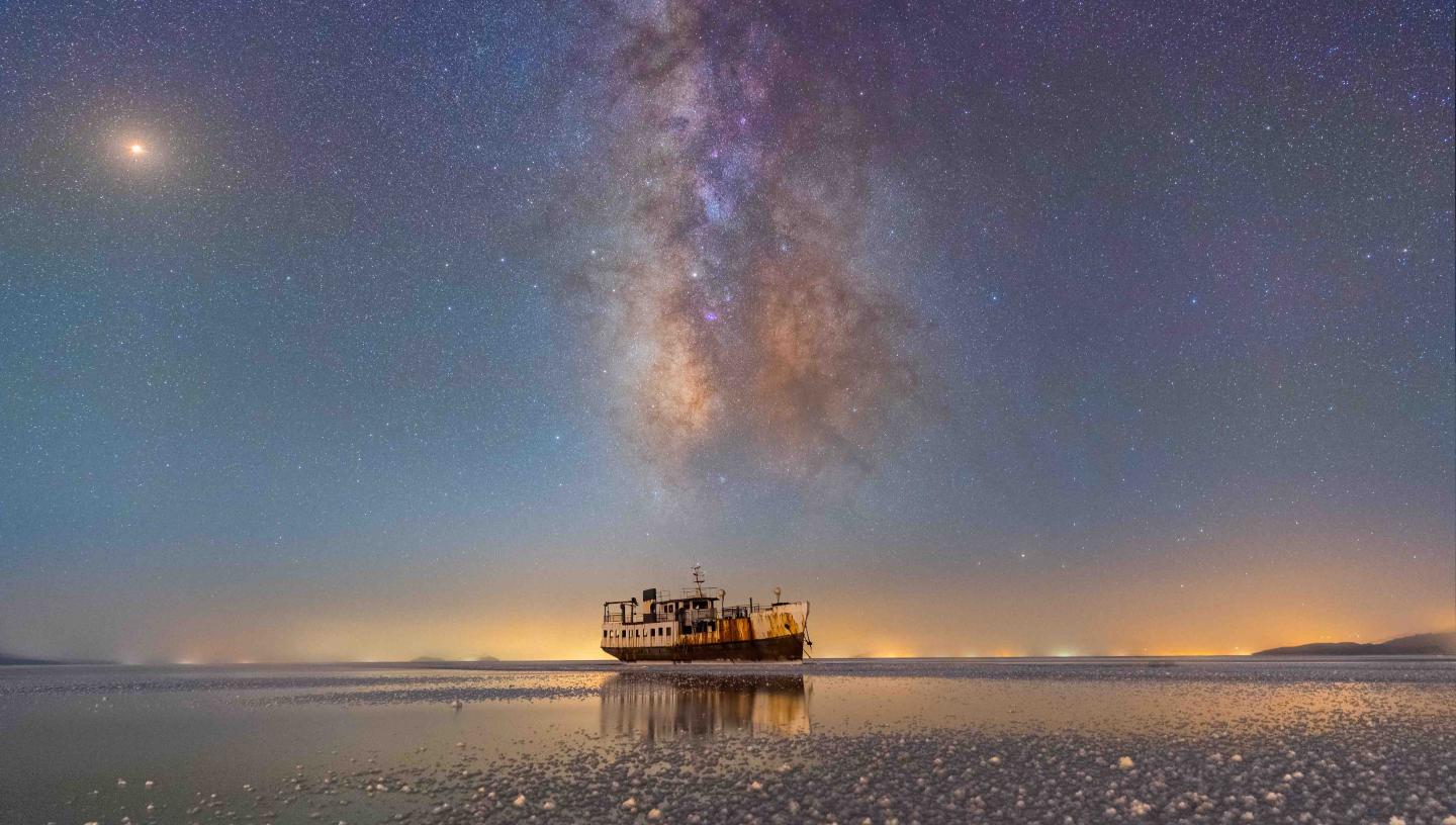 Sharafkhane Port and Lake Urmia © Masoud Ghadiri | Insight Investment Astronomy Photographer of the Year 2019
