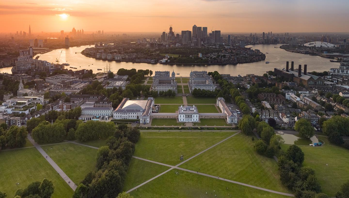 Royal Museums Greenwich aerial view