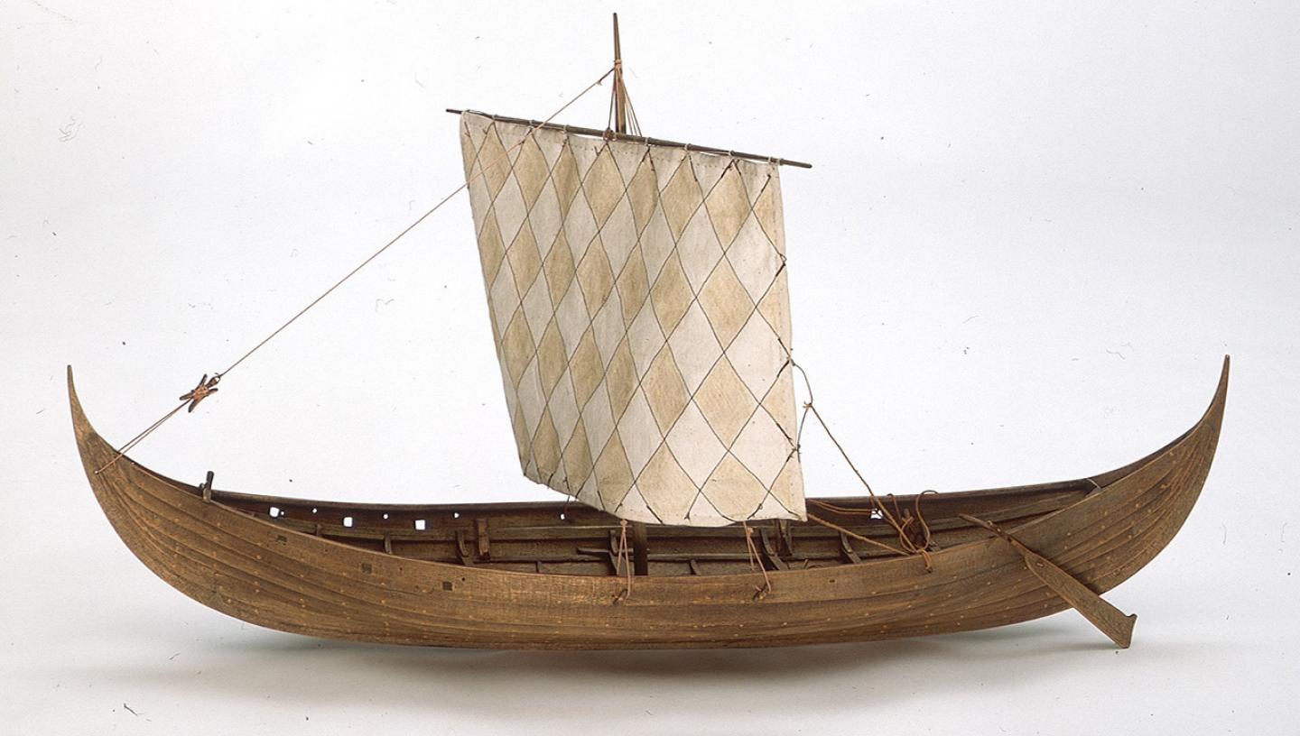 Image of a model of a Viking Knarr