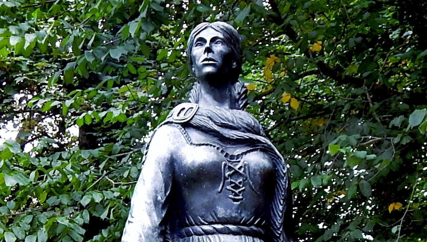 A statue of pirate Grace O'Malley