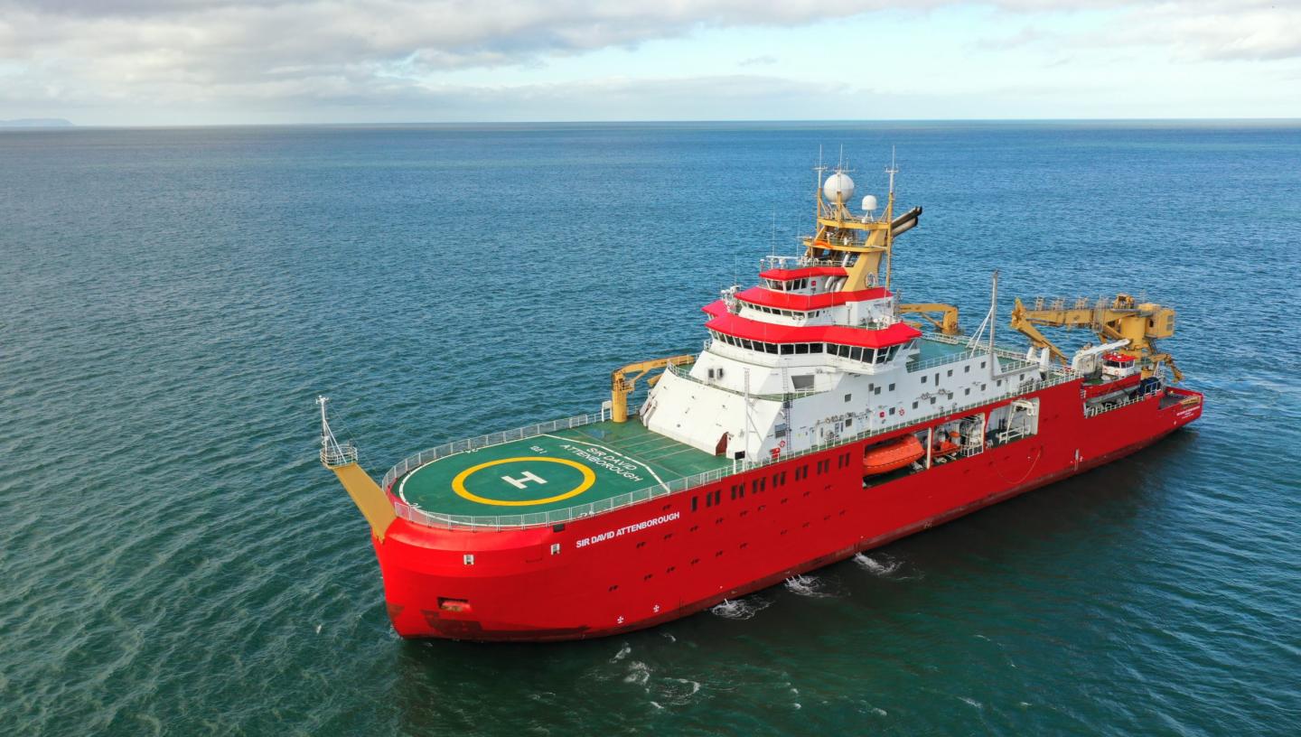 The new polar research ship Sir David Attenborough