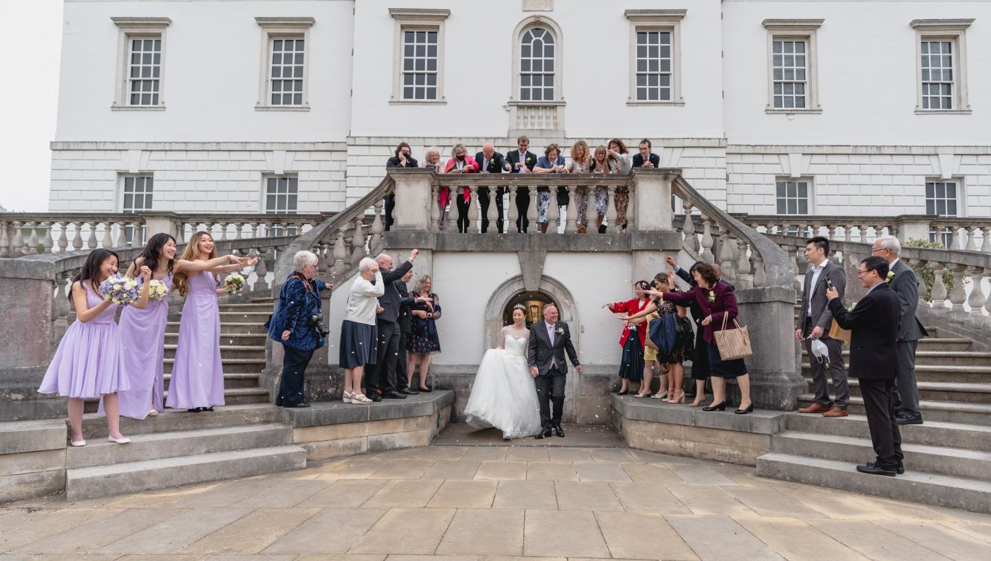 Confetti Wedding at the Queen's House by Jeff Oliver Photography