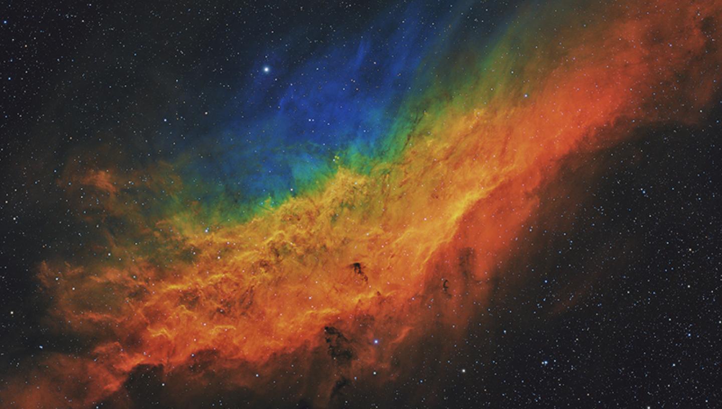 Rainbow image of the California Nebulae