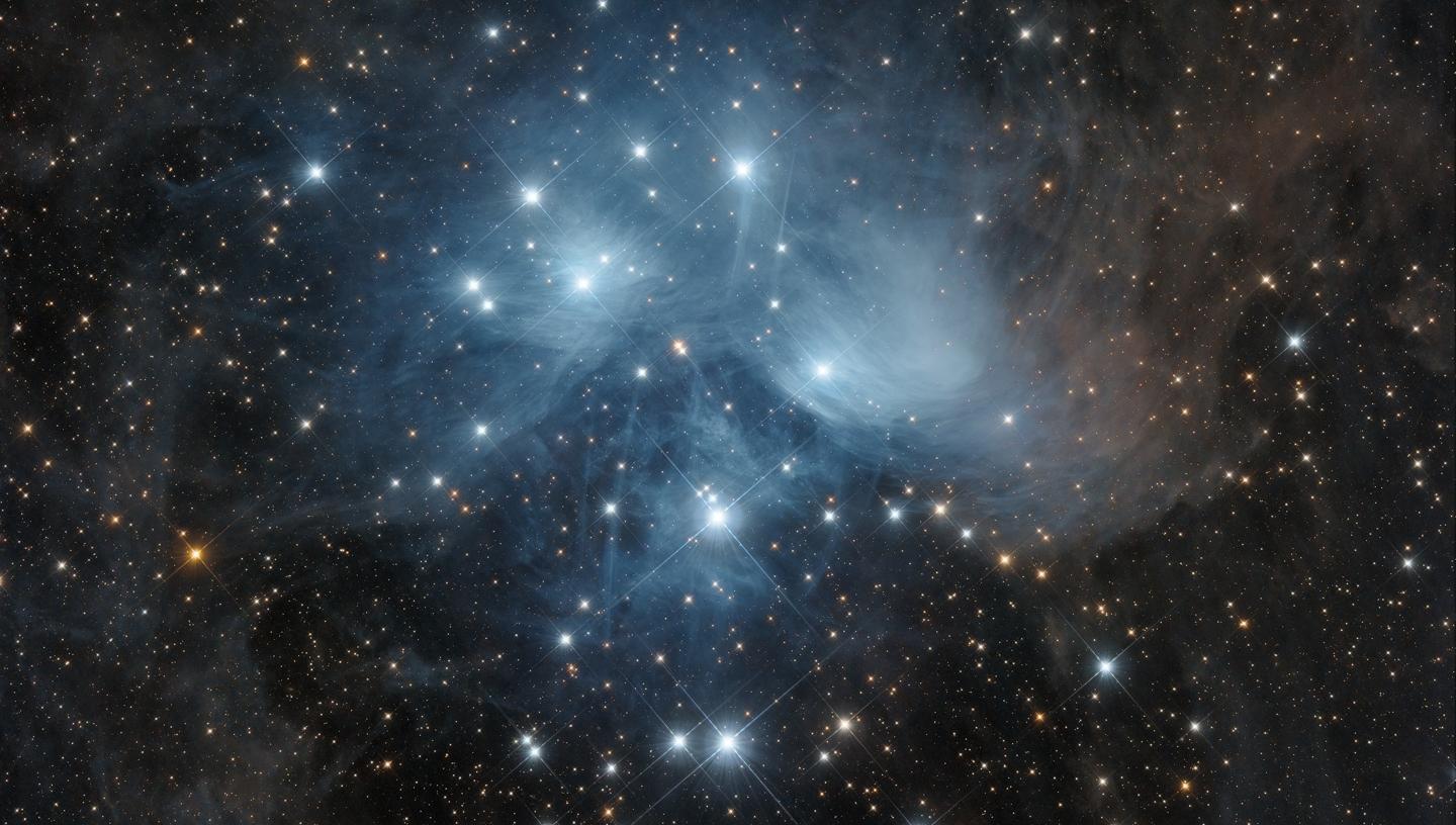 Blue cluster of stars