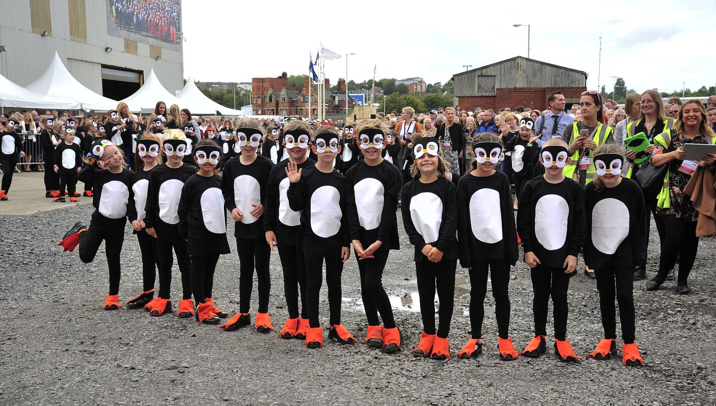 Penguin Parade for Ice Worlds Festival
