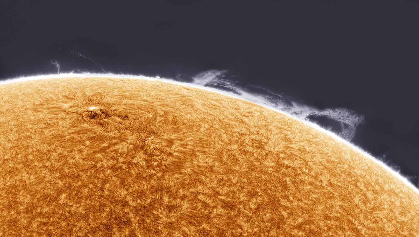 Close up of gold clouds of hydrogen gas