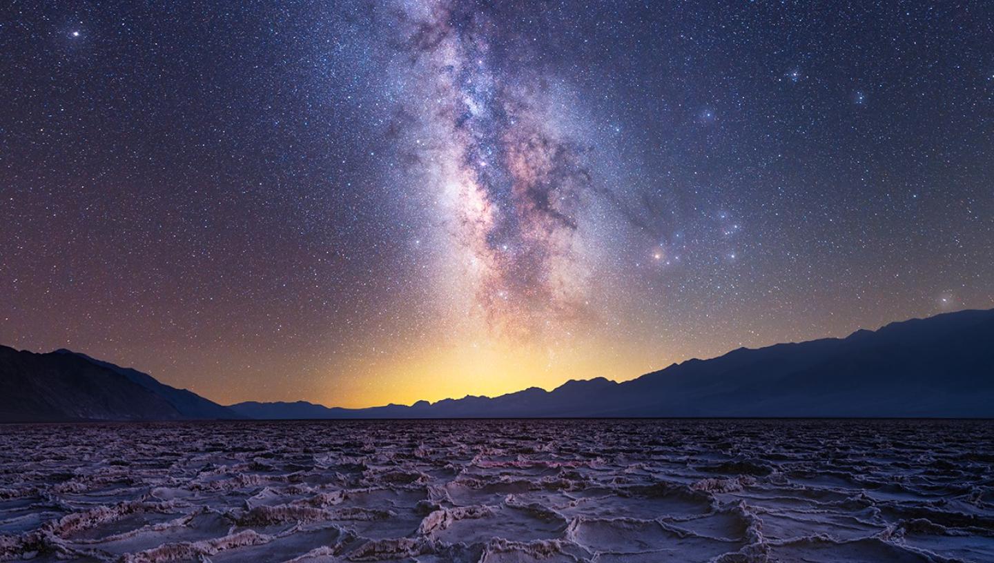 Milky Way above salt flats