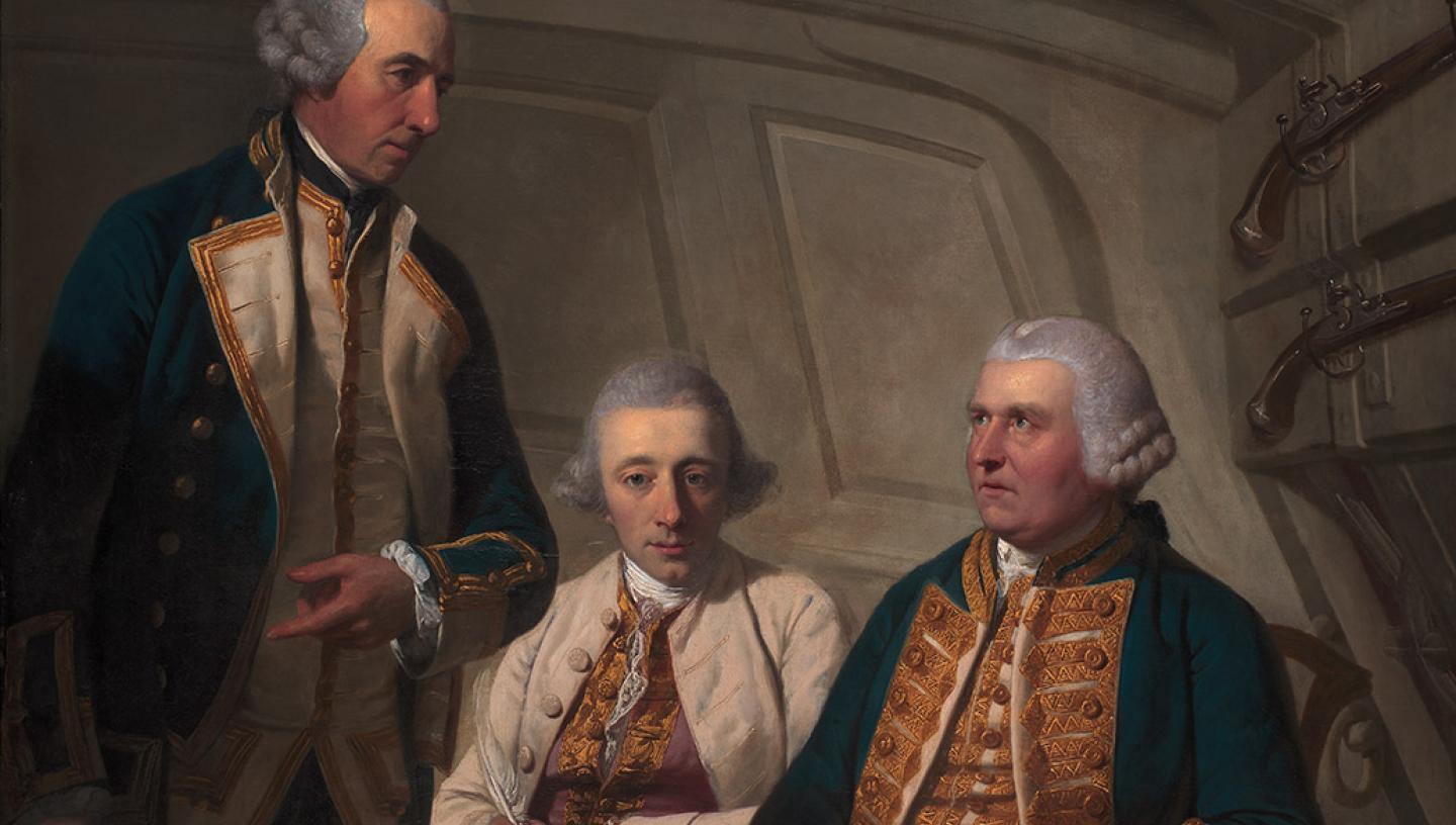 Portrait of Vice-Admiral Sir Samuel Cornish, Richard Kempenfelt and Thomas Parry 