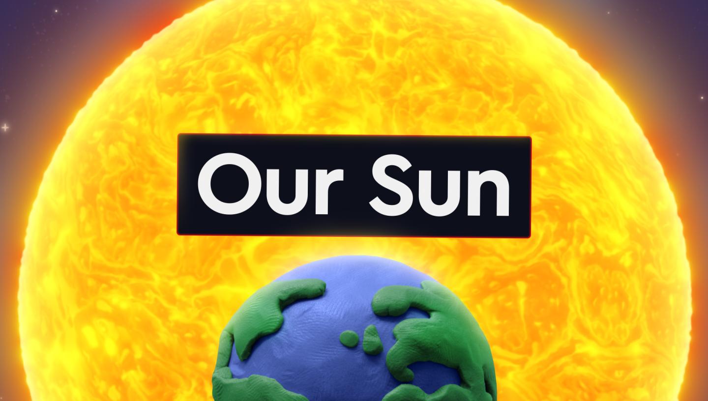 Title card with animated Earth and Sun