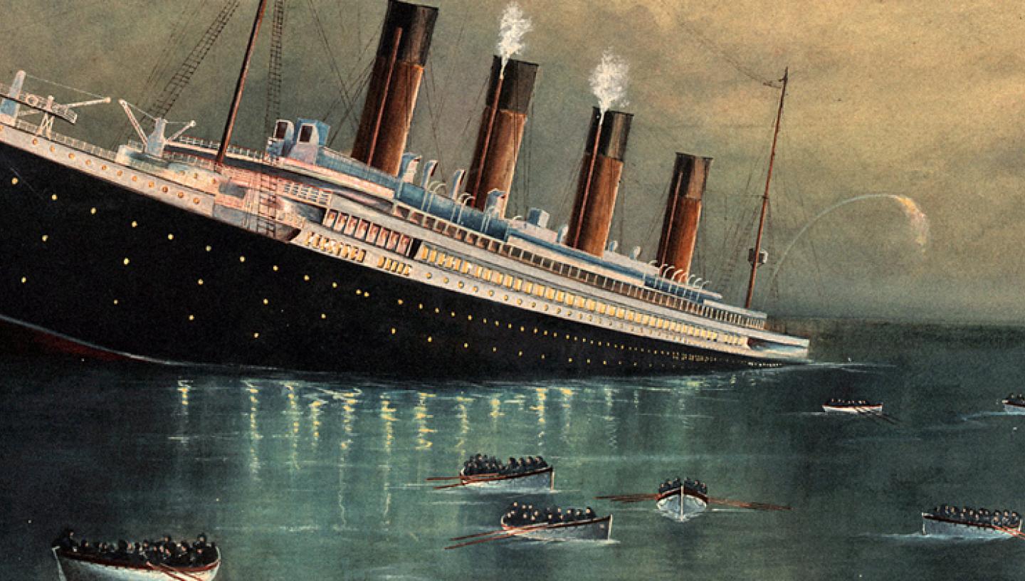 what is rms titanic , how deep is the titanic in miles