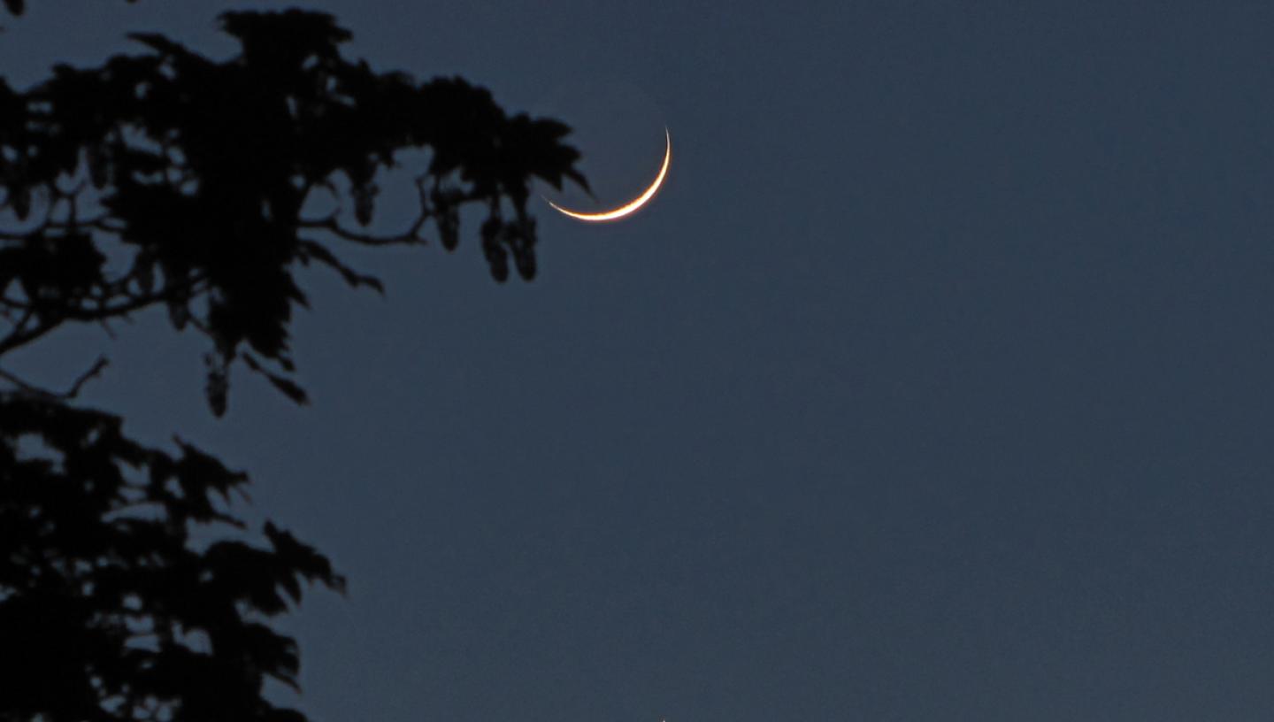 Waning crescent moon a spectacular sight